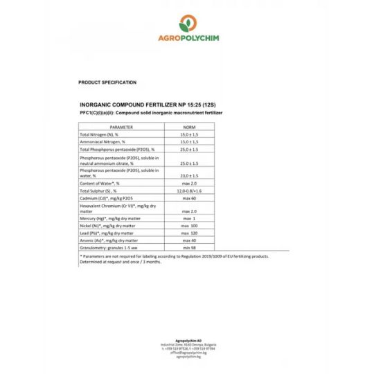 NPK 1525 + 12S 3